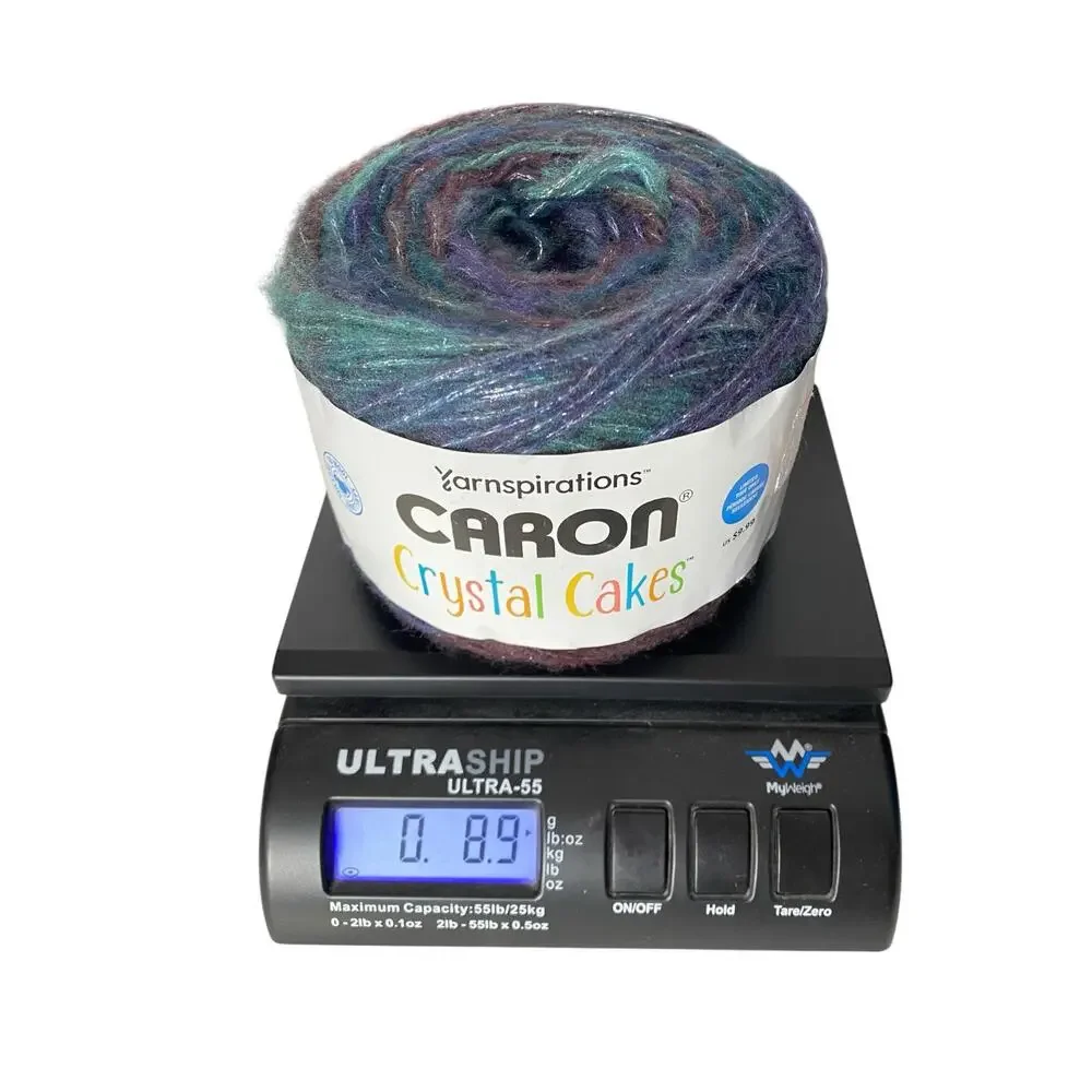 Caron Crystal Cakes Yarn Hummingbird Blue Purple Metallic Discontinued Lot of 2
